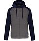 Proact Fleece met rits en tweekleurige capuchon unisex