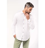 Kariban Men's long sleeve linen and cotton shirt