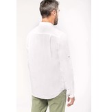 Kariban Men's long sleeve linen and cotton shirt