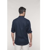 Kariban Men's long sleeve linen and cotton shirt