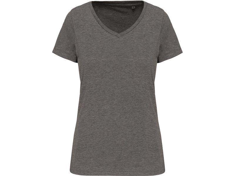 Kariban Dames-t-shirt Supima® V-hals korte mouwen