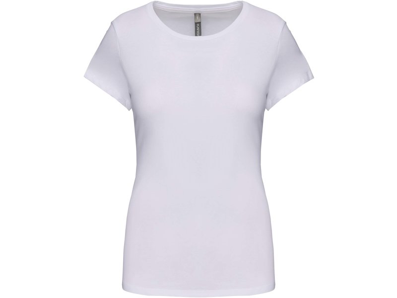 Kariban Dames-t-shirt ronde hals korte mouwen