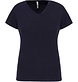 Kariban Dames-t-shirt V-hals korte mouwen