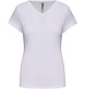 Kariban Dames-t-shirt V-hals korte mouwen