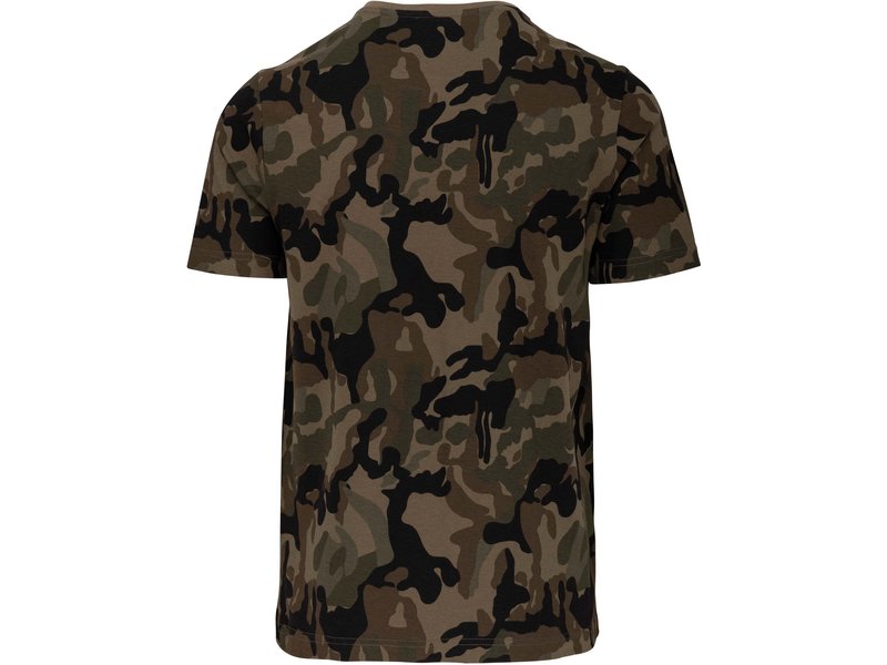 Kariban T-shirt camo korte mouwen