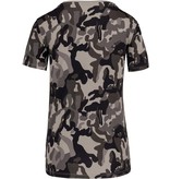 Kariban Dames-t-shirt camo korte mouwen