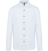 Kariban Men's long sleeve linen and cotton shirt