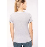 Kariban Dames-t-shirt piqué V-hals