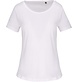 Kariban Bio dames-t-shirt kraag met onafgewerkte rand korte mouwen