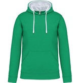 Kariban Hooded sweater met gecontrasteerde capuchon