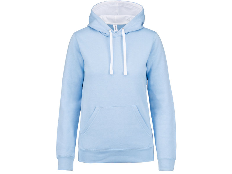 Kariban Dames Hoodie met capuchon in contrasterende kleur