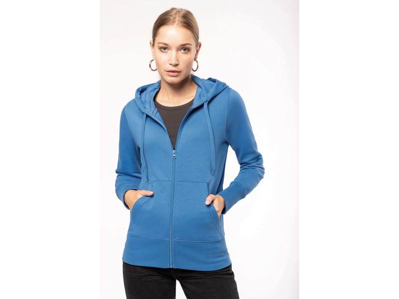 Kariban K4031 - Ecologische damessweater met capuchon en ritssluiting