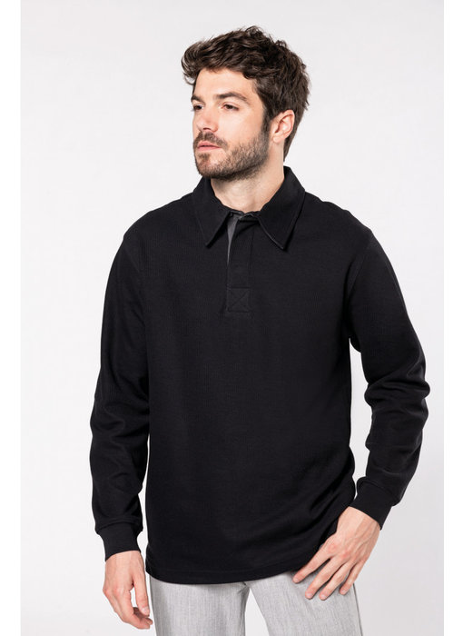 Kariban | K221 | FRENCH RIB - LONG-SLEEVED RIBBED POLO SHIRT