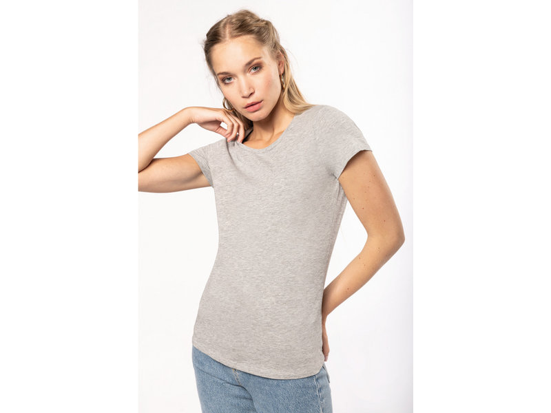 Kariban Dames-t-shirt ronde hals korte mouwen