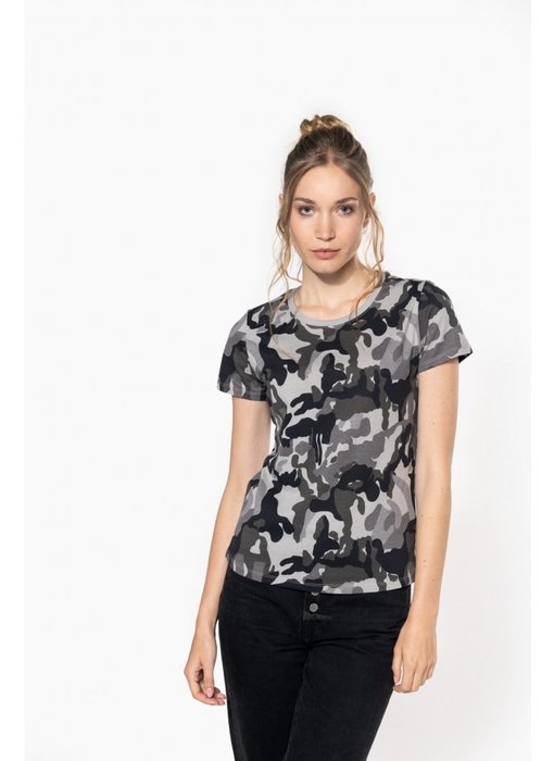 Kariban | K3031 | Ladies' short-sleeved camo t-shirt