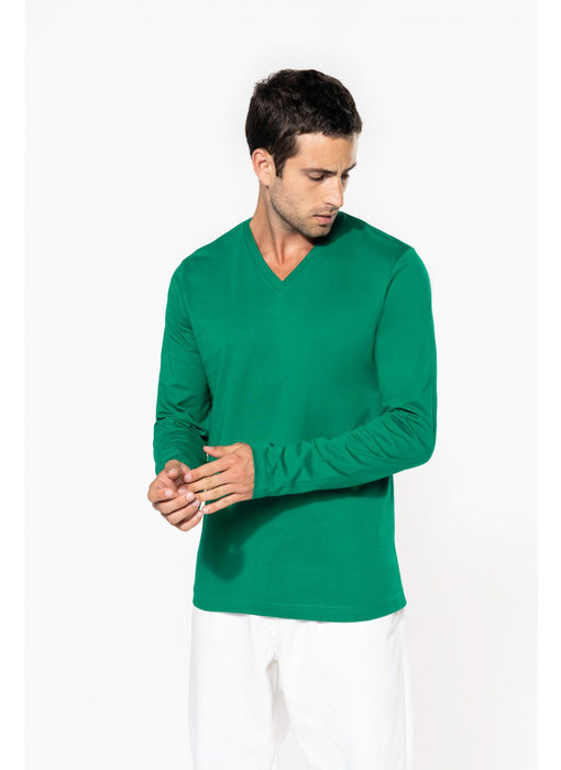 Kariban | K358 | Men's long-sleeved V-neck T-shirt