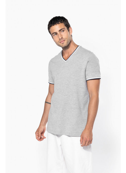 Kariban | K374 | Men's piqué knit V-neck T-shirt