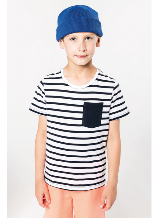 Kariban | K379 | Kids' striped short sleeve sailor t-shirt with pocket