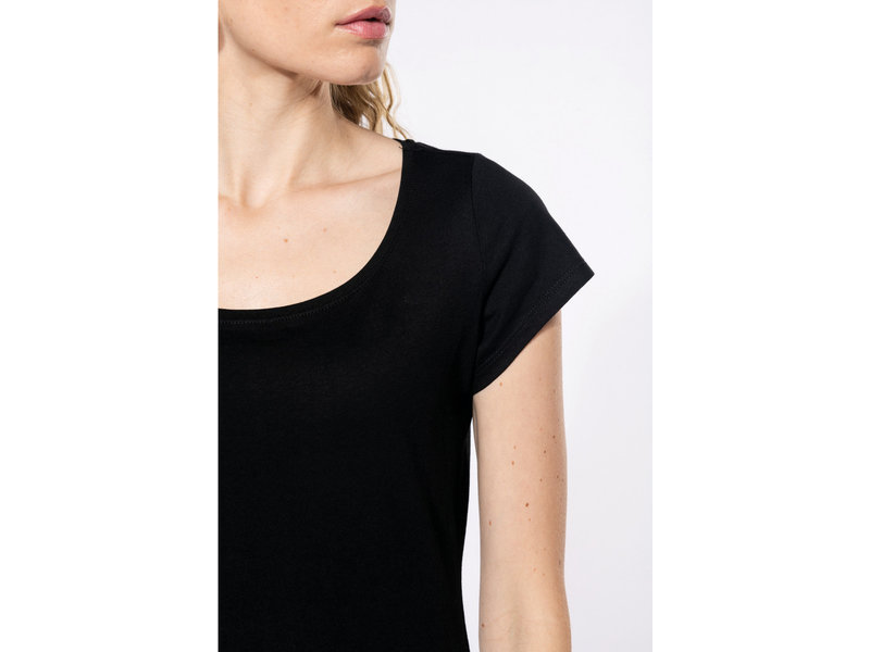 Kariban Dames T-Shirt korte mouwen met boothals