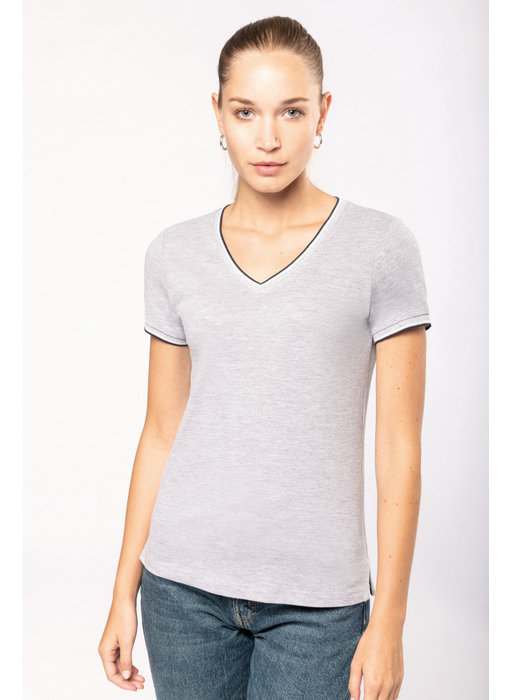 Kariban | K394 | Ladies’ piqué knit V-neck T-shirt