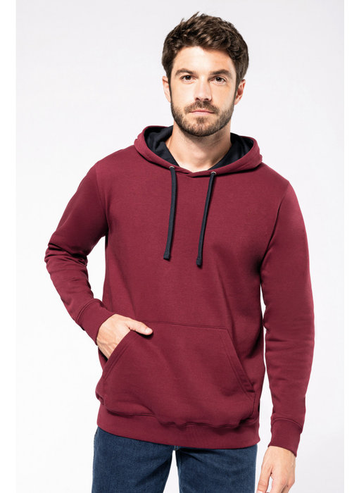 Kariban | K446 | Men's contrast hooded sweatshirt