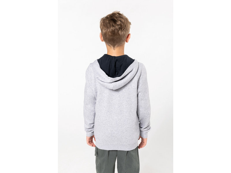 Kariban Kindersweater met rits en capuchon