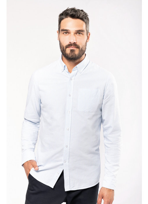 Kariban | K516 | Long-sleeved washed Oxford cotton shirt