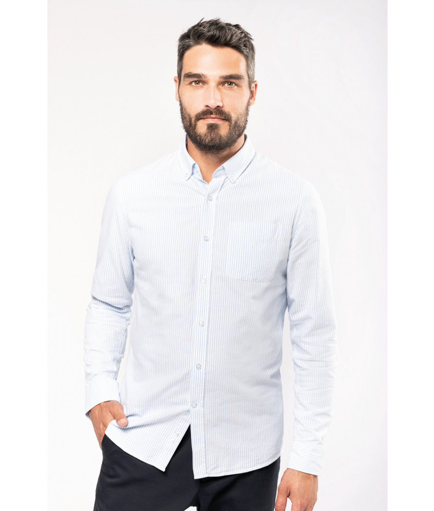 Kariban | K516 | Long-sleeved washed Oxford cotton shirt