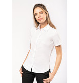 Kariban Dames oxford blouse korte mouwen