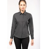 Kariban Dames poplin blouse lange mouwen