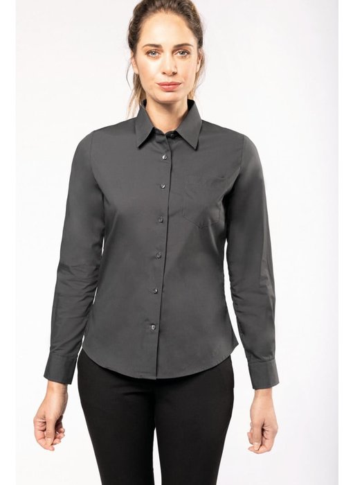 Kariban | K542 | Ladies' long-sleeved cotton poplin shirt