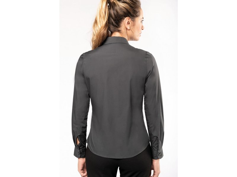 Kariban Dames poplin blouse lange mouwen