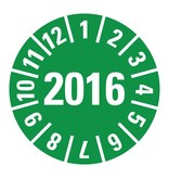 Kwestievanlef Keuringsstickers 2016 Ì÷15 - Ì÷70 mm vinyl groen strook van 5 stuks