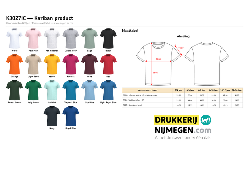 Kariban | K3027IC | Kinder T-shirt Bio150 IC