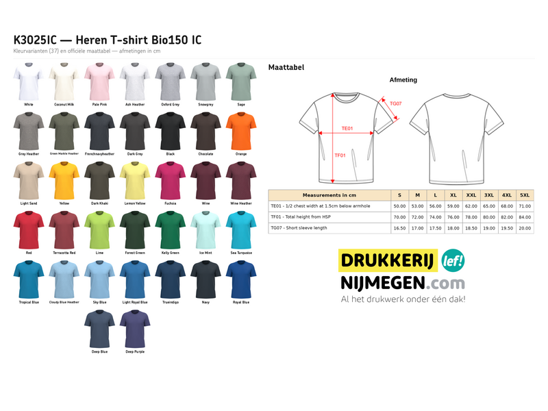 Kariban K3025IC | Heren T-shirt Bio150 IC
