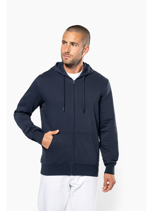 Kariban Ecologische herensweater met capuchon en ritssluiting