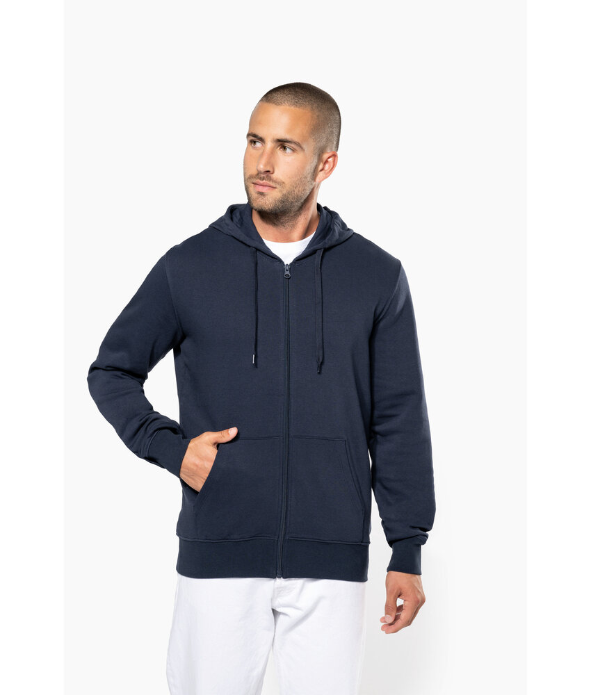 Kariban Ecologische herensweater met capuchon en ritssluiting