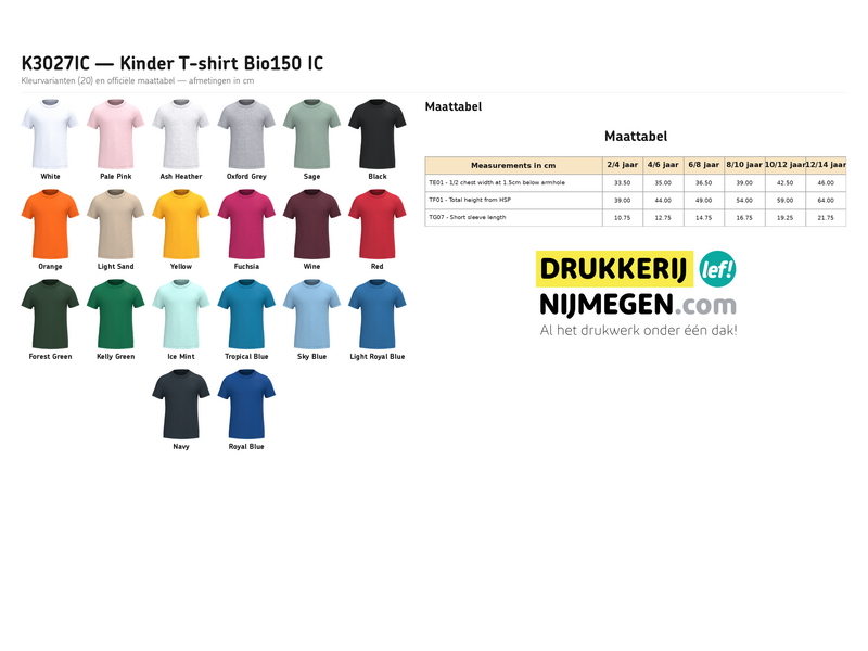 Kariban K3027IC | Kinder T-shirt Bio150 IC