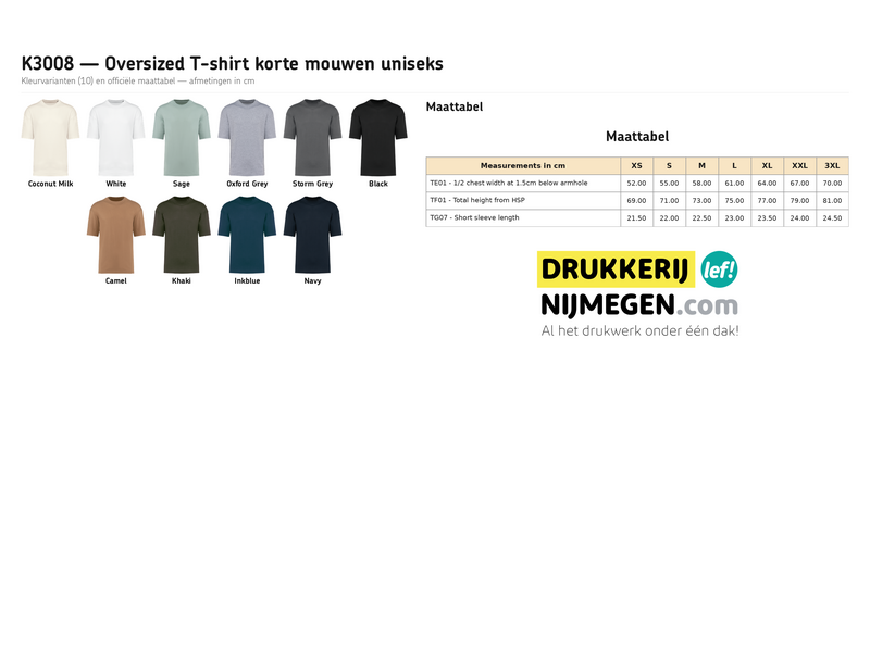 Kariban K3008 | Oversized T-shirt korte mouwen