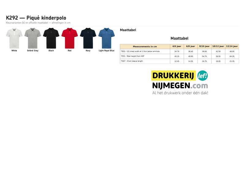 Kariban K292 | Piqué kinderpolo