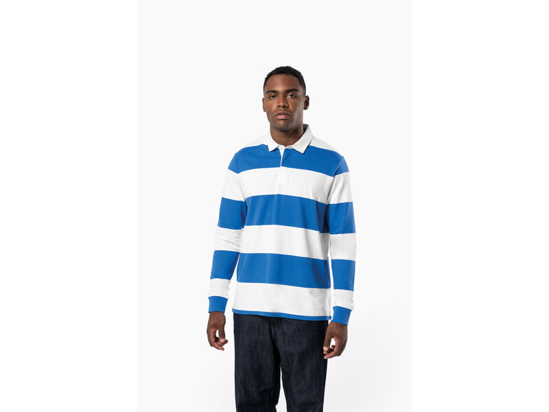 Kariban K285 | Gestreepte polo lange mouw