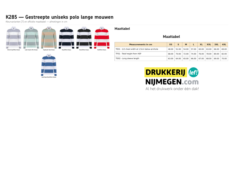 Kariban K285 | Gestreepte polo lange mouw