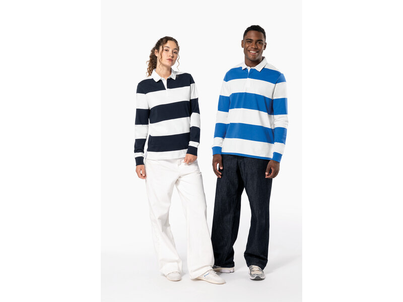 Kariban K285 | Gestreepte polo lange mouw