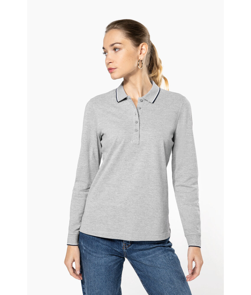Kariban Dames polo piqué lange mouw
