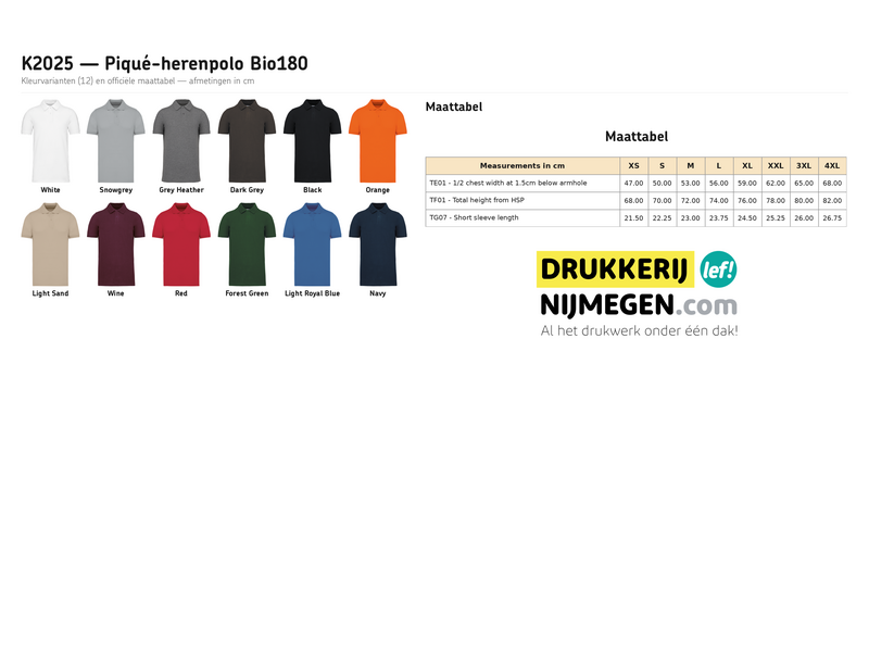 Kariban K2025 | Piqué-herenpolo Bio180