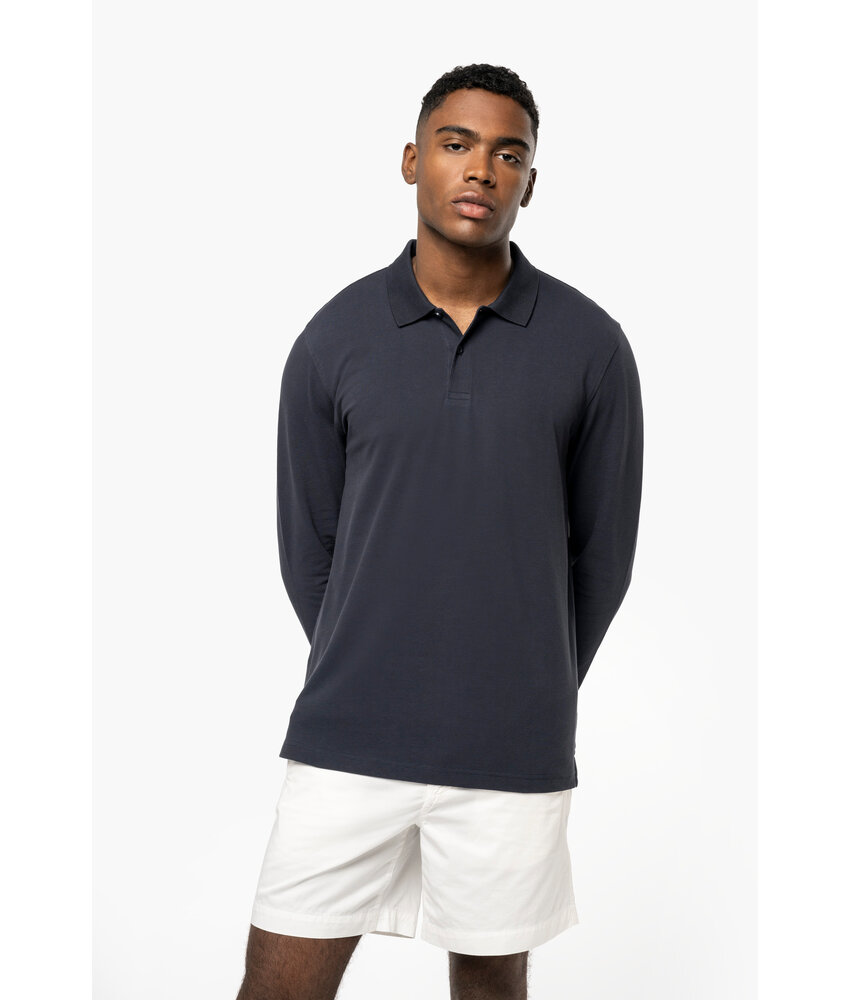 Kariban Bio180 piqué herenpolo lange mouwen