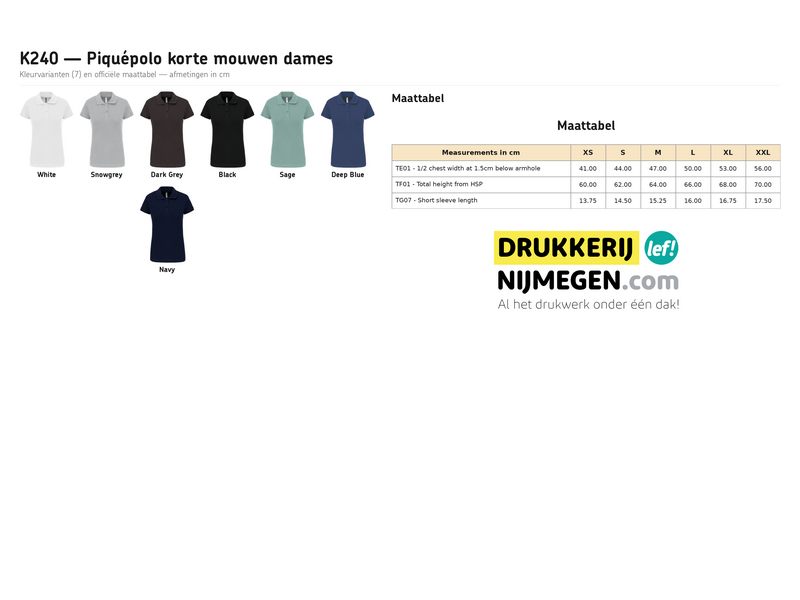 Kariban K240 | Piquépolo korte mouwen dames