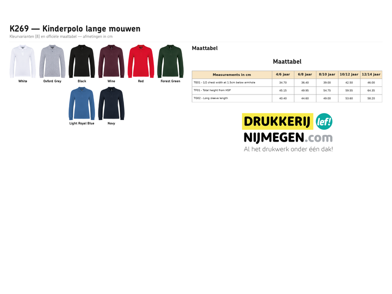 Kariban K269 | Kinderpolo lange mouwen