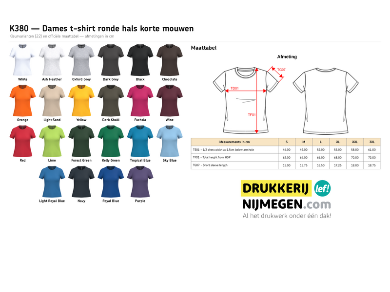 Kariban K380 | Dames T-shirt ronde hals korte mouwen