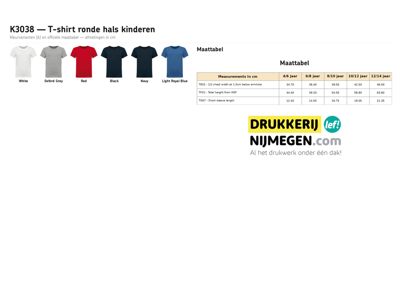 Kariban K3038 | T-shirt ronde hals kinderen
